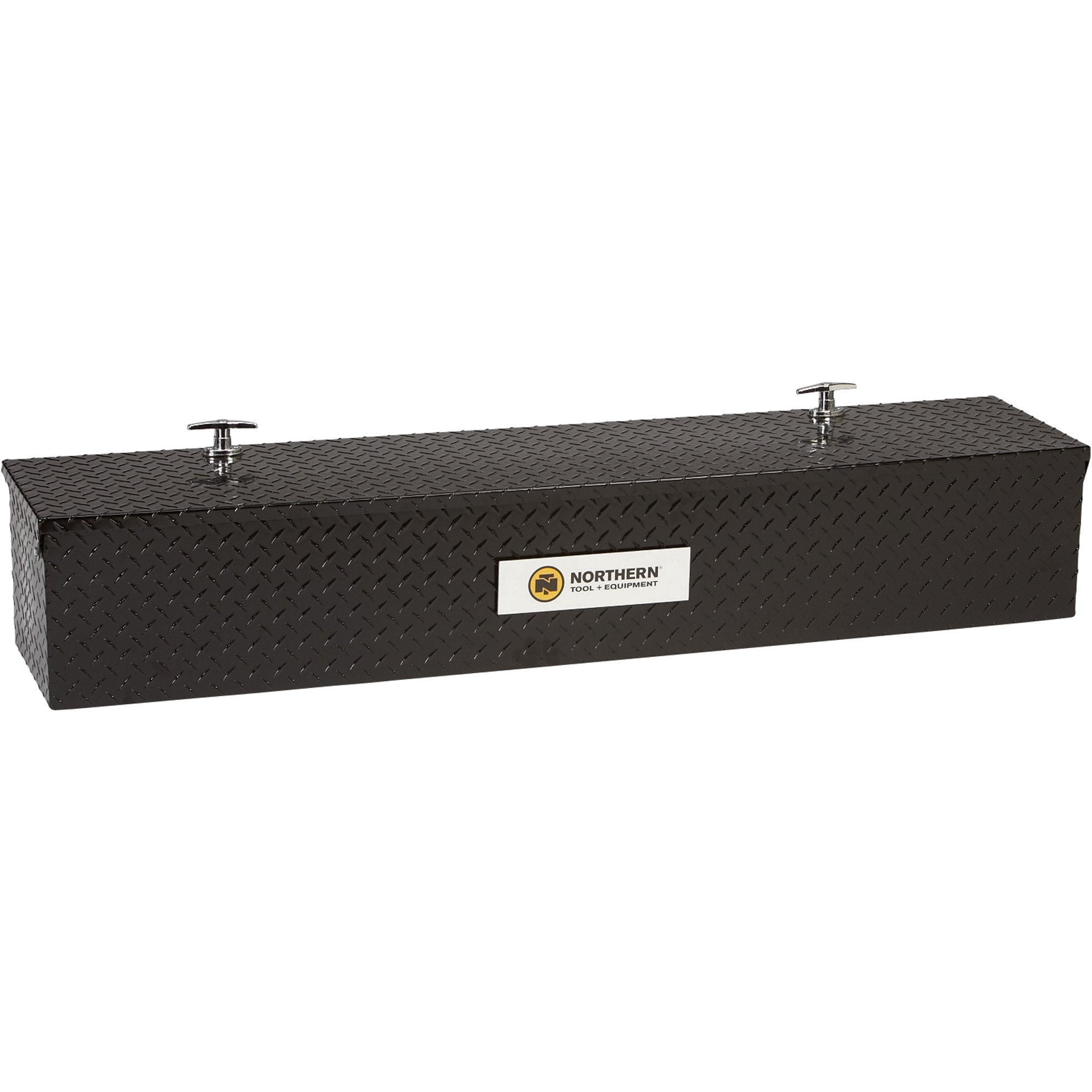 Northern Tool + Equipment Flush-Mount Black Truck Tool Box — Aluminum, 60in.